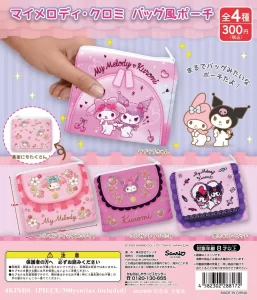 GACHA GACHA 'Sanrio My Melo Kuromi bag-style pouch'.