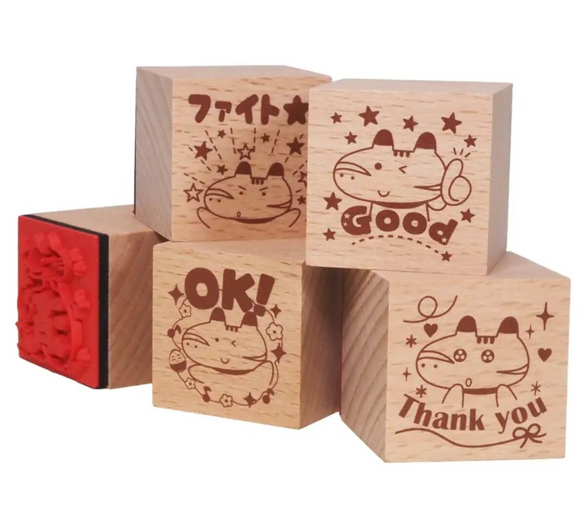 ガチャガチャ「がんばる 赤べこスタンプ」