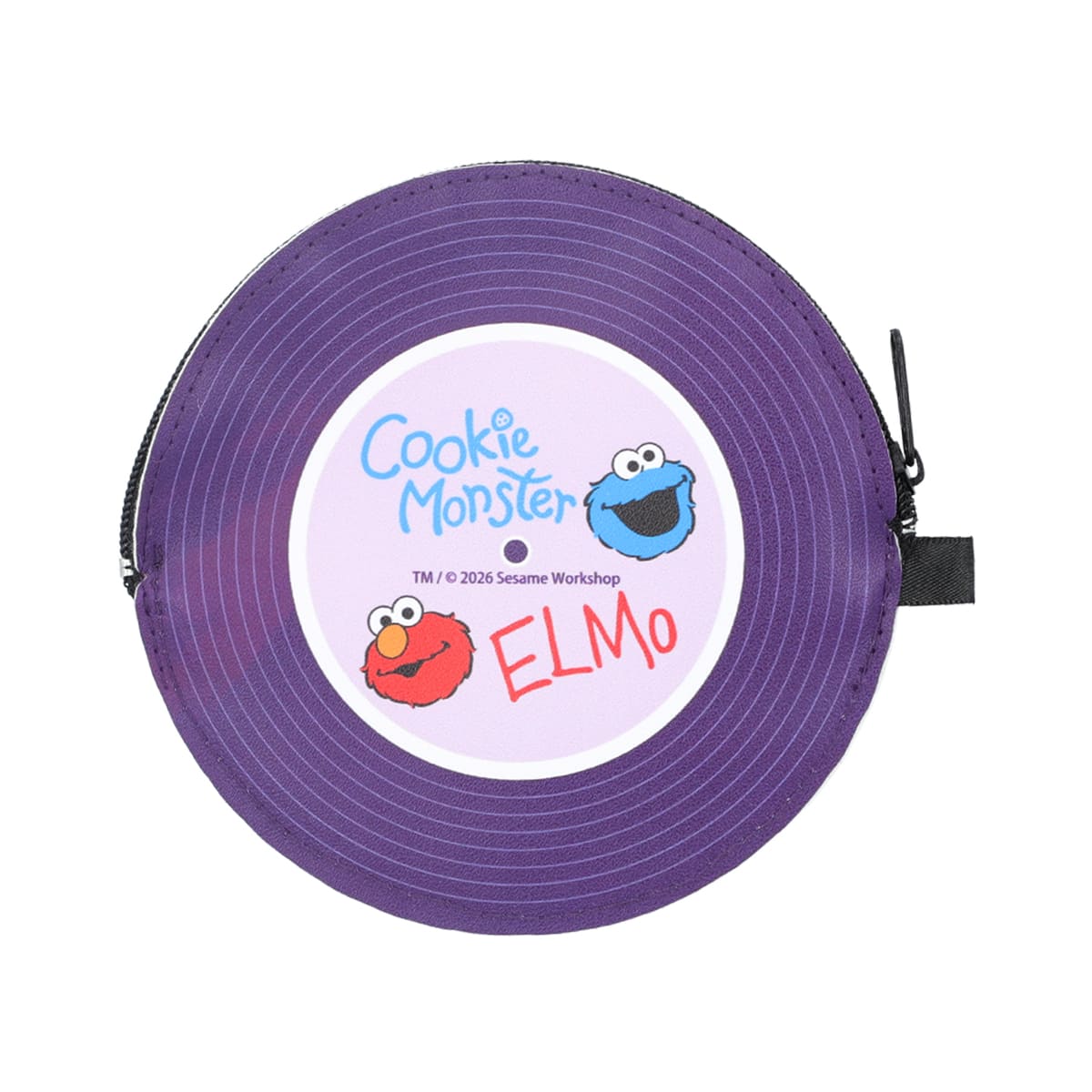 セサミストリート レコード盤風フラットポーチ