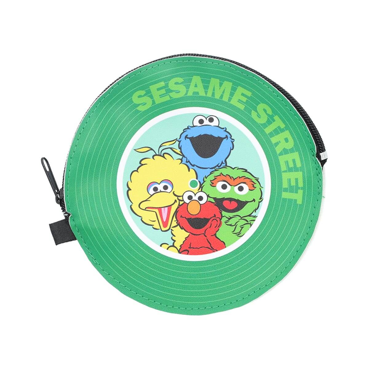 セサミストリート レコード盤風フラットポーチ