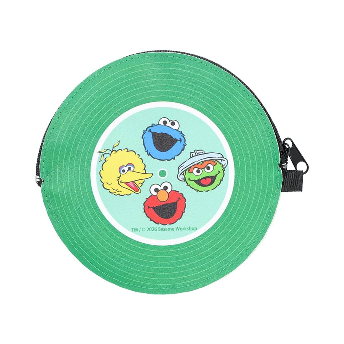 セサミストリート レコード盤風フラットポーチ