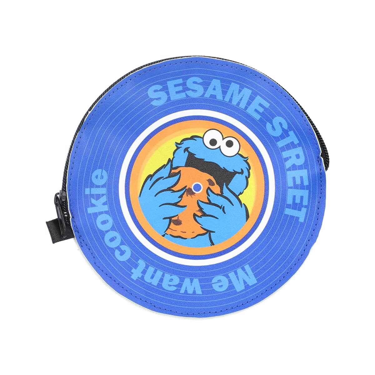 セサミストリート レコード盤風フラットポーチ