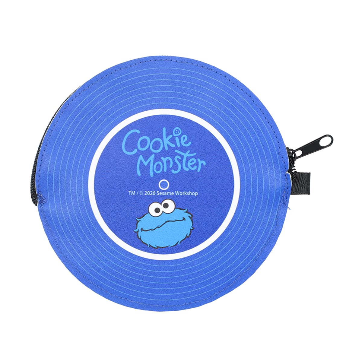 セサミストリート レコード盤風フラットポーチ