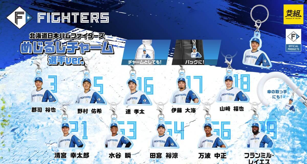 北海道日本ハムファイターズ　めじるしチャーム　選手ver.