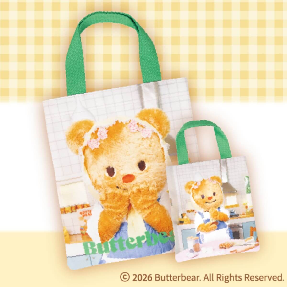 Butterbear©（バターベア）プリントミニトート