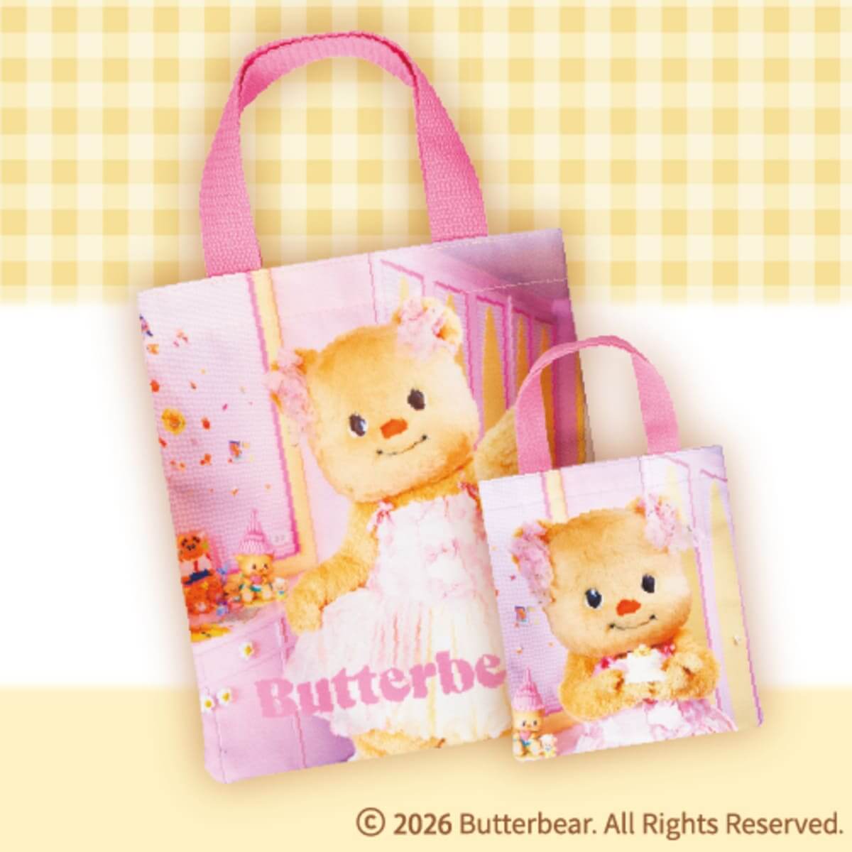 Butterbear©（バターベア）プリントミニトート