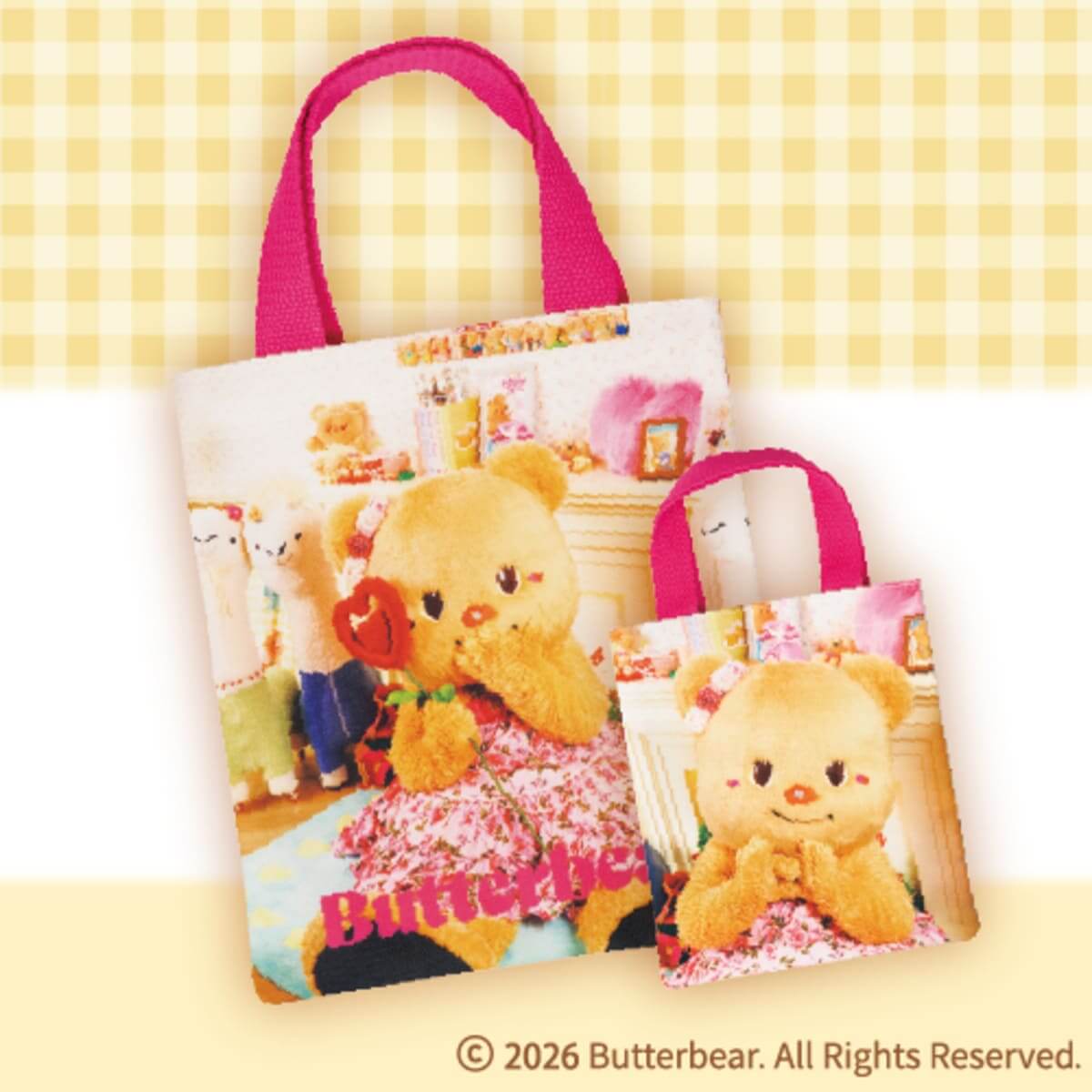 Butterbear©（バターベア）プリントミニトート