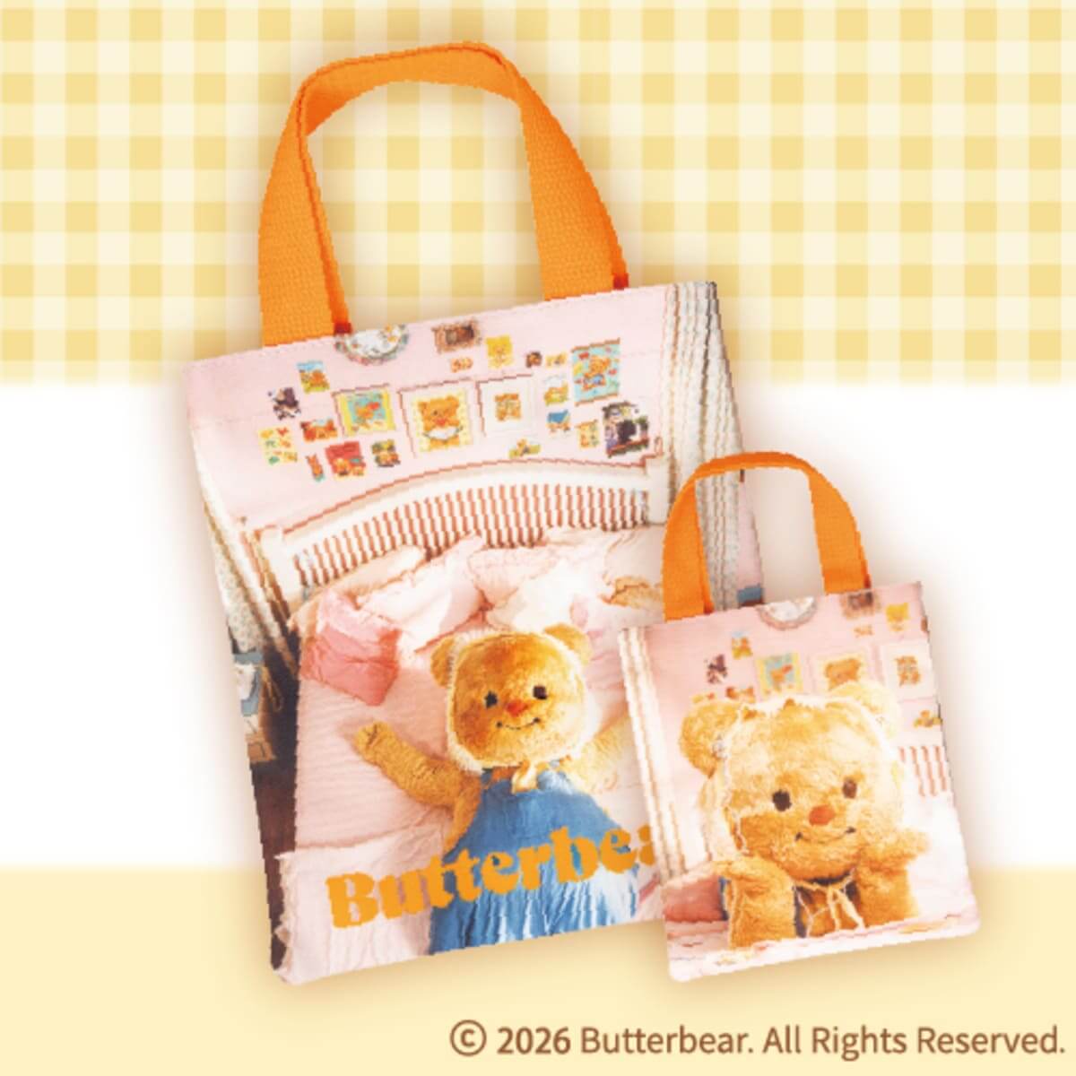 Butterbear©（バターベア）プリントミニトート