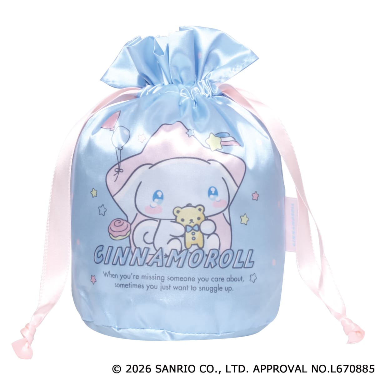 サンリオキャラクターズ　甘えんぼナミダ マチ付き巾着