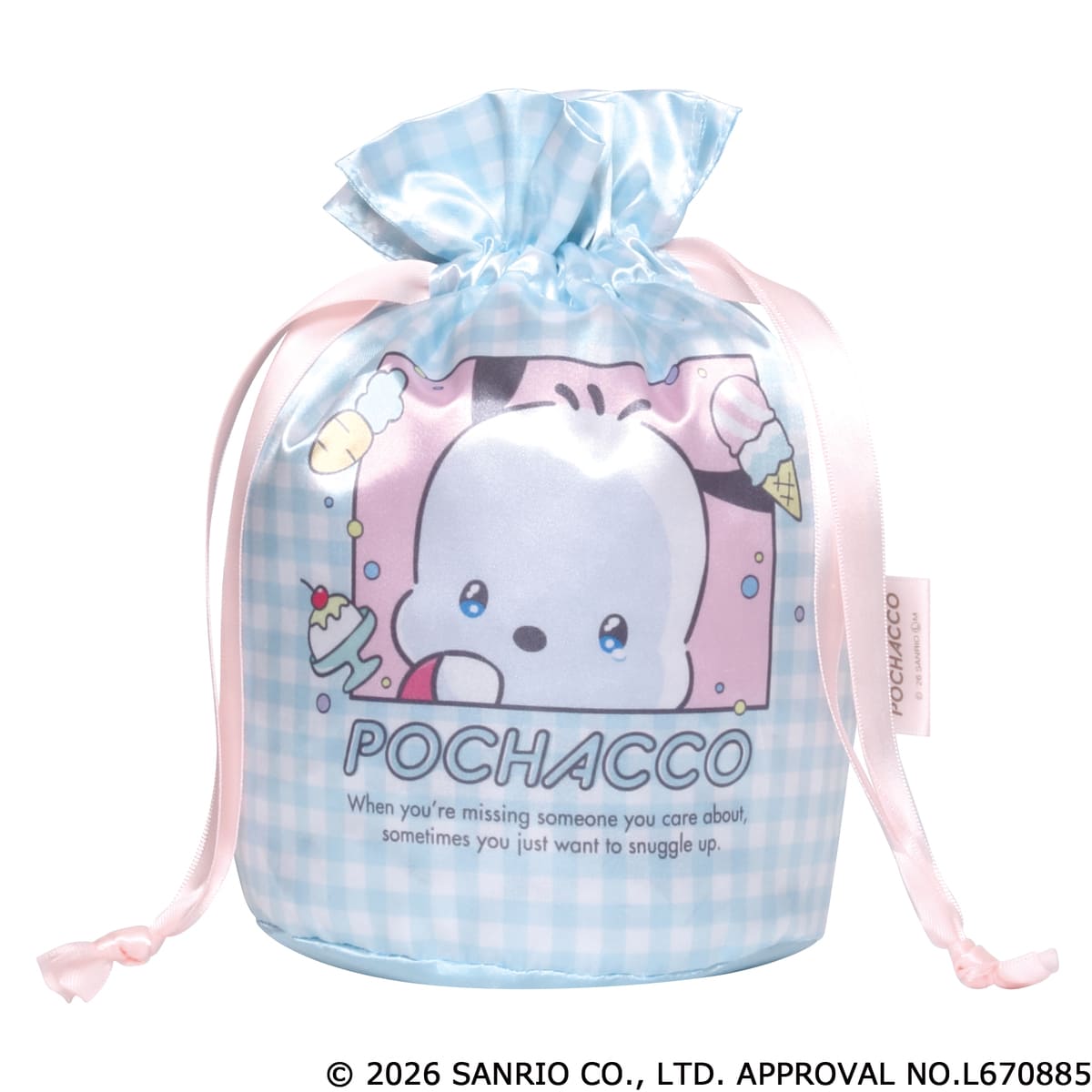 サンリオキャラクターズ　甘えんぼナミダ マチ付き巾着